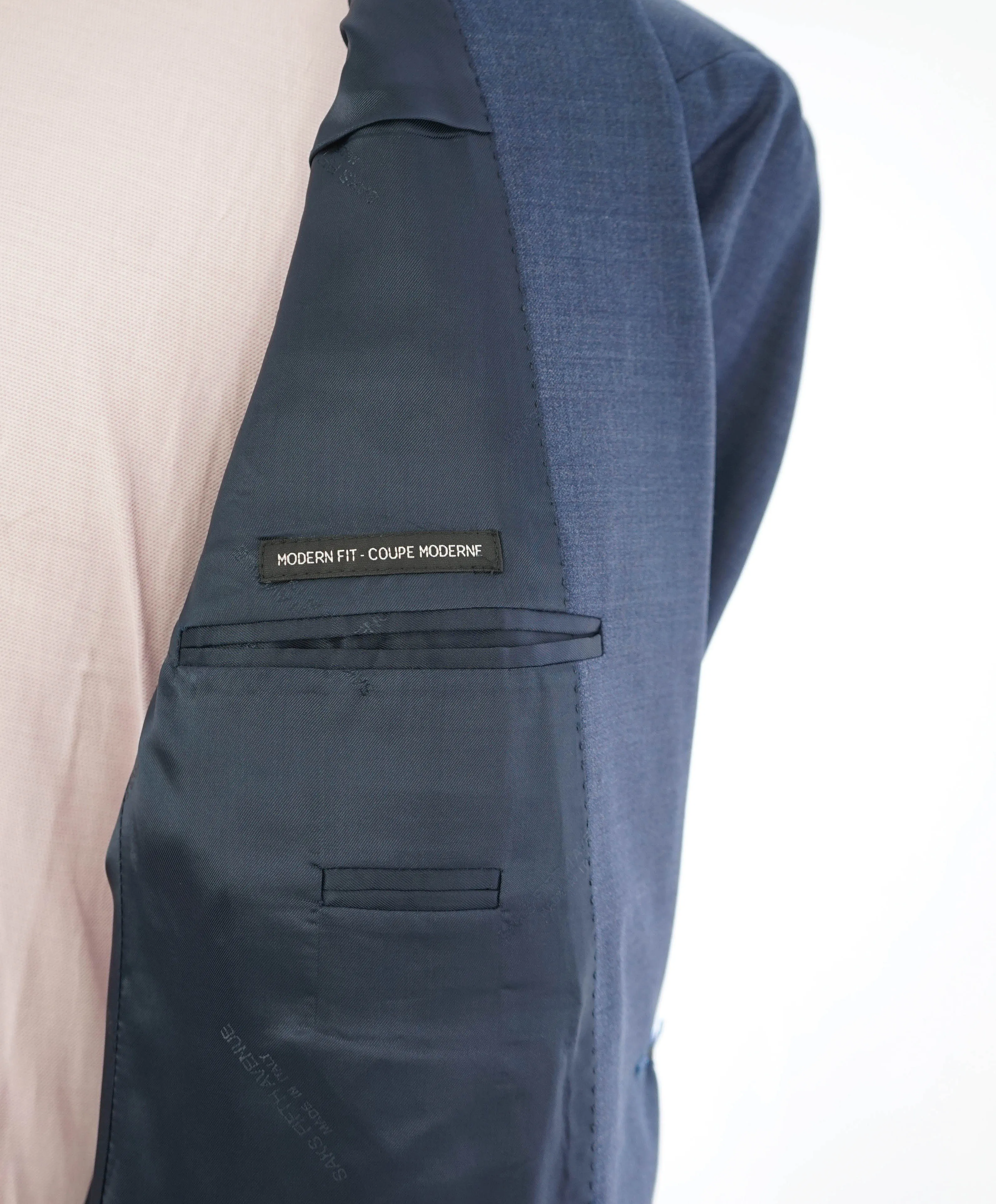 $1,295 ERMENEGILDO ZEGNA - By SAKS FIFTH AVENUE Medium Blue Suit - 42L