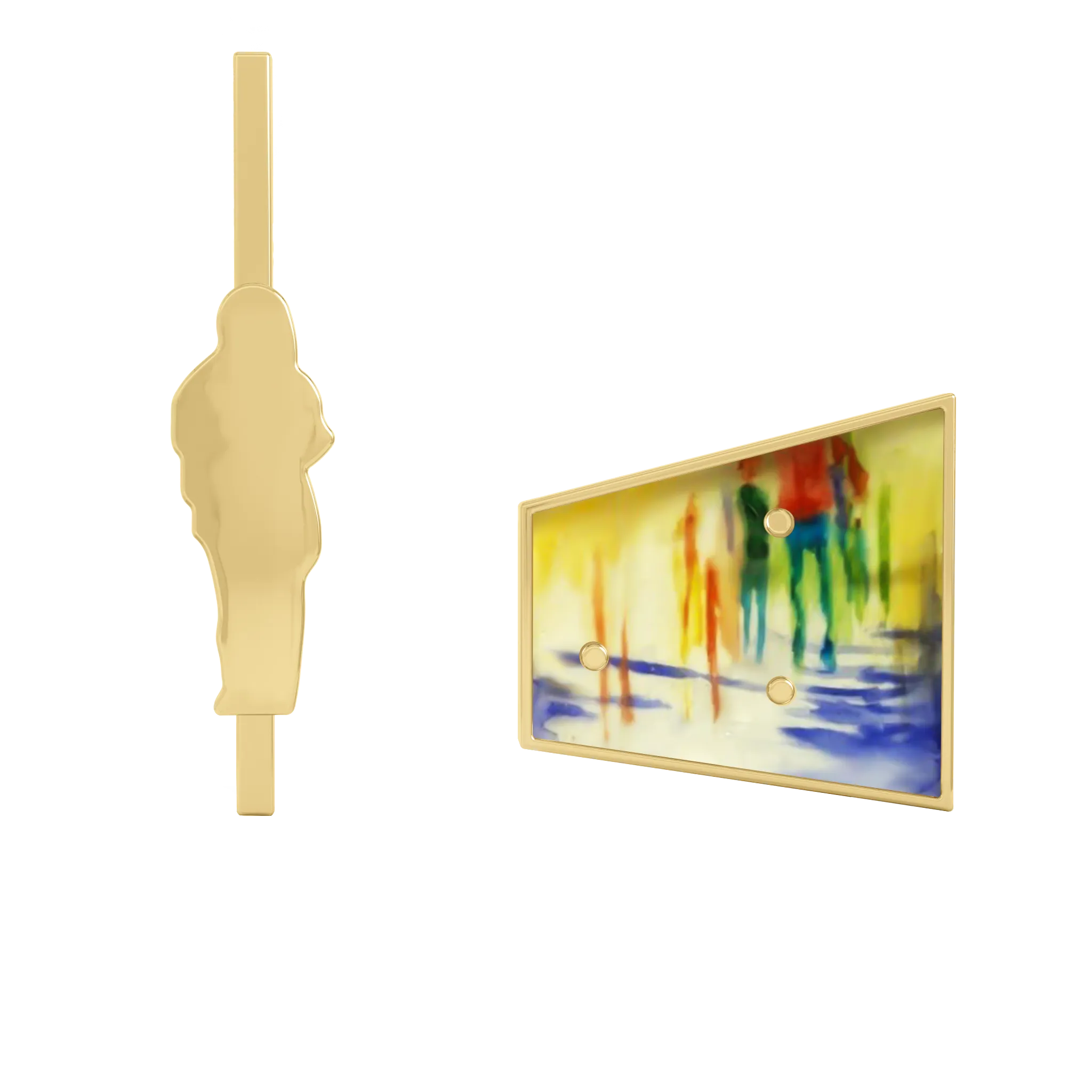 14K Hand-Painted Earrings
