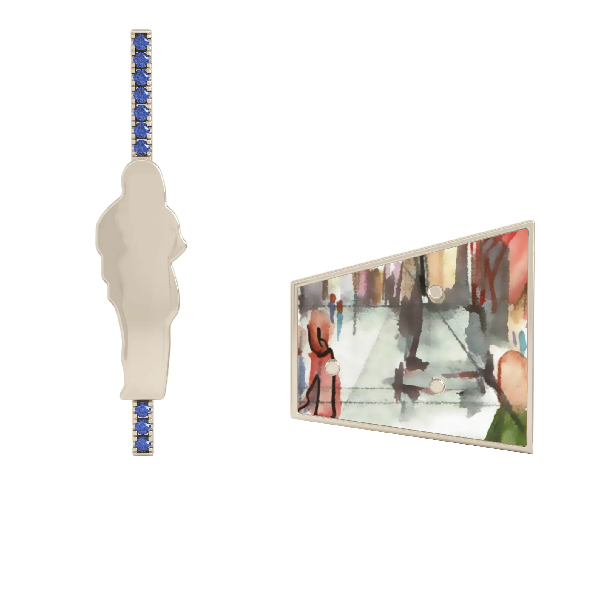 14K Hand-Painted Earrings