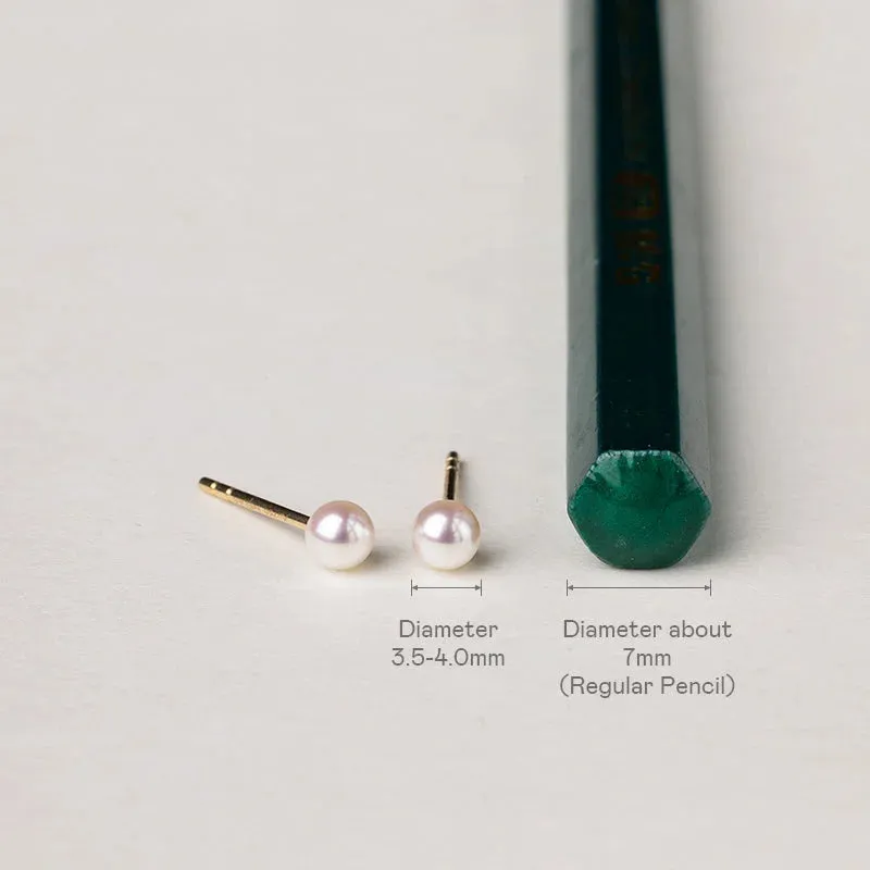 18K Gold Petite Bulb Stud Earrings
