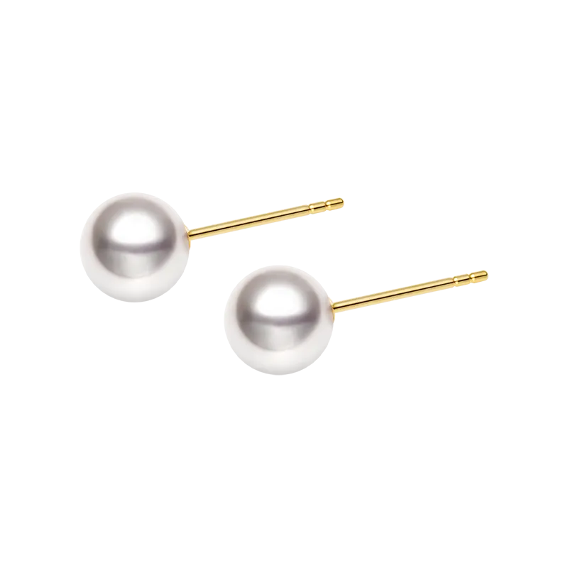 18K Gold Petite Bulb Stud Earrings