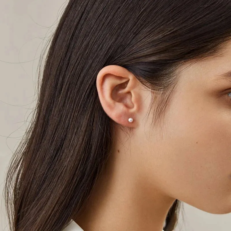 18K Gold Petite Bulb Stud Earrings