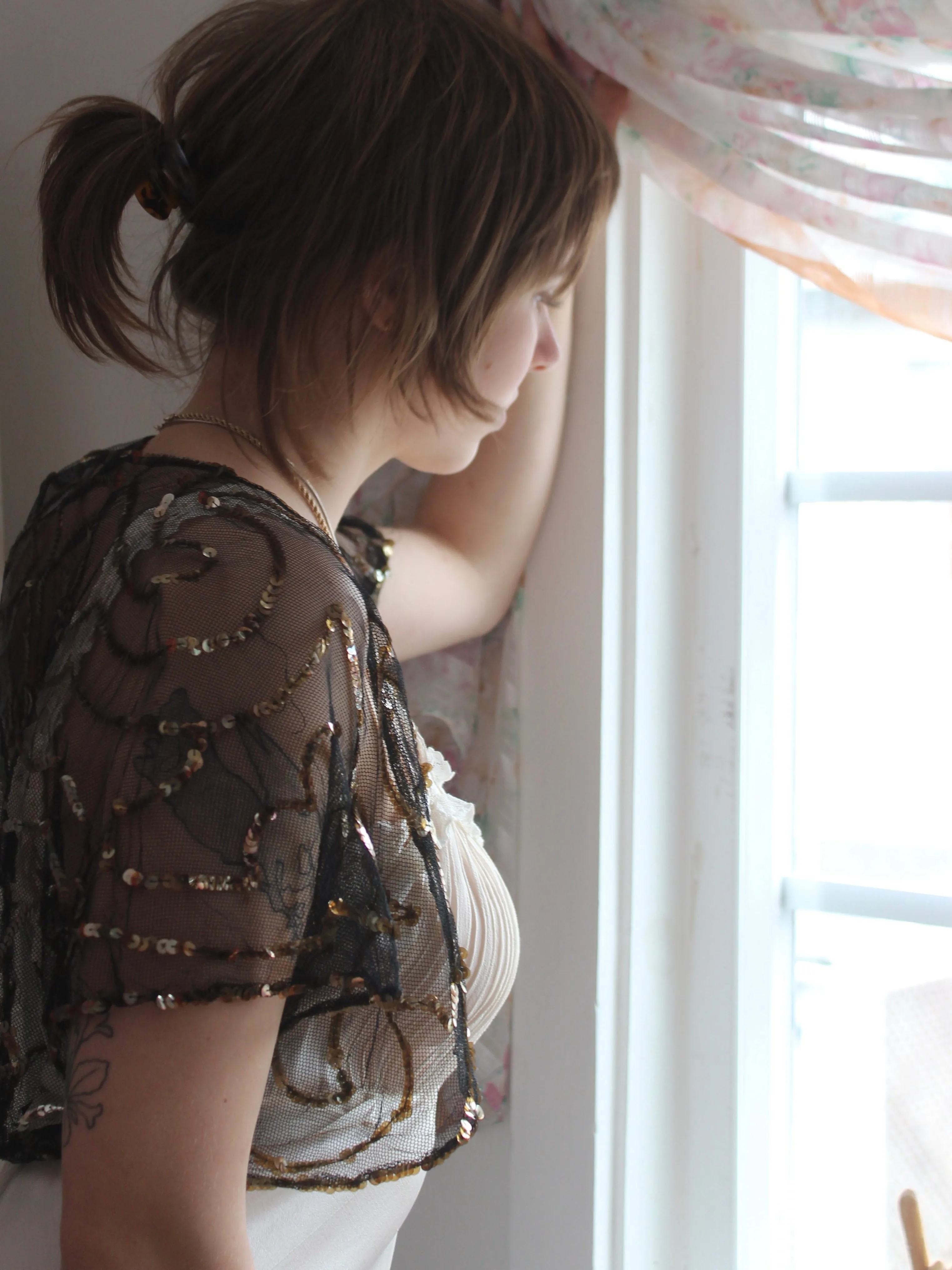1930s Sequin Net Crop Bolero