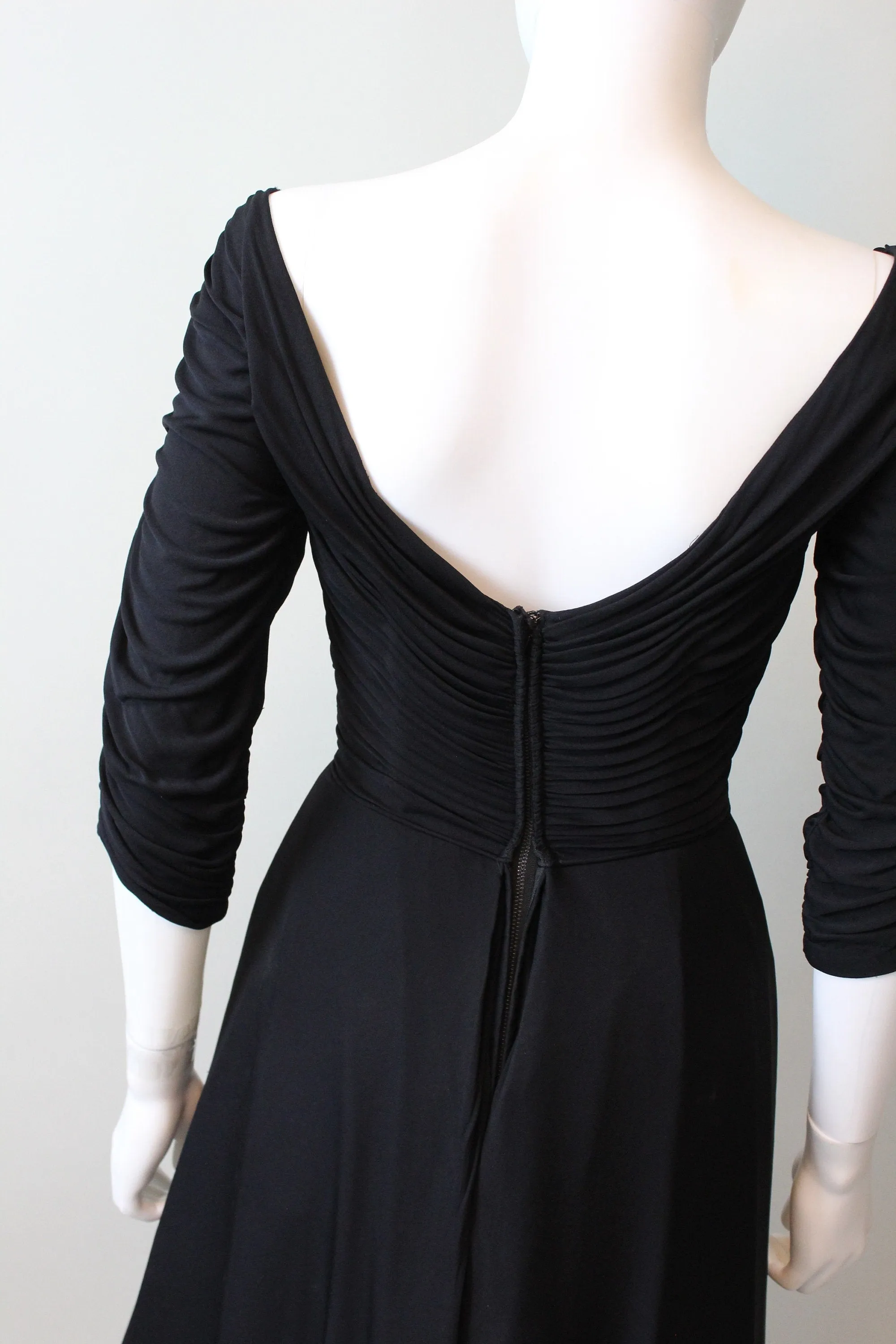 1950s 1953 documented CEIL CHAPMAN draped dress xs | new fall