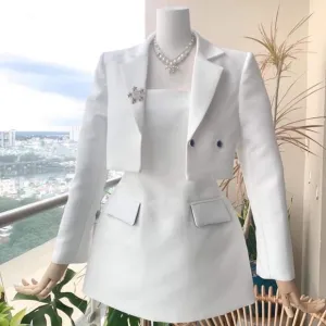 2 in 1 Blazer Dress With Back Garter - Size S