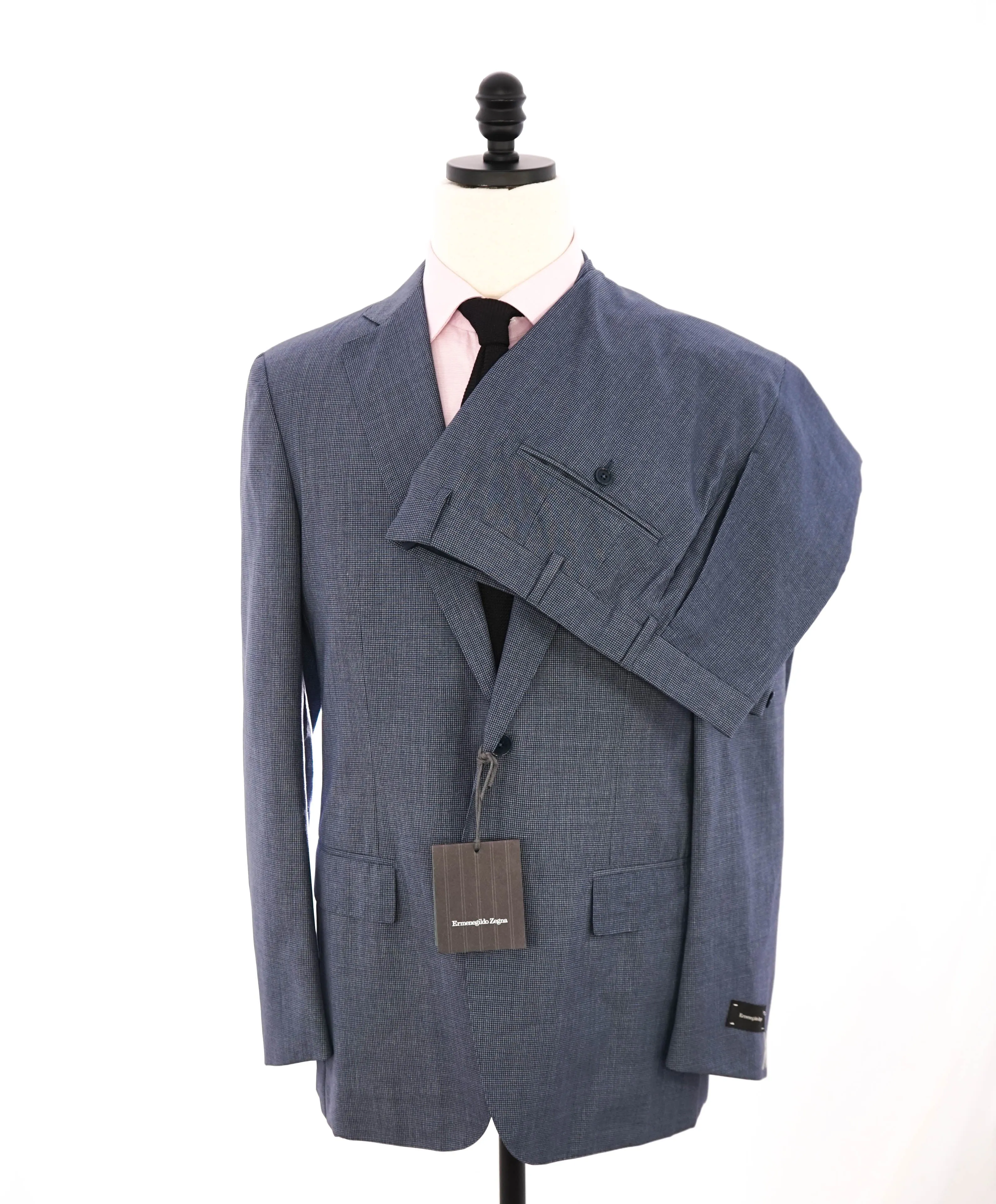 $3,495 ERMENEGILDO ZEGNA - Pastel Blue *DUO* “ZERO WEIGHT” Suit - 40R