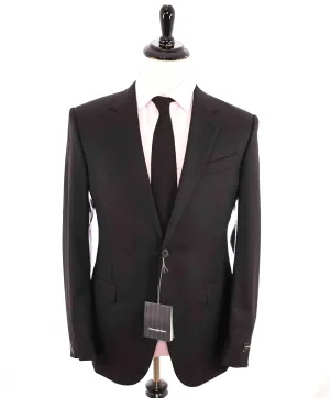 $3,990 ERMENEGILDO ZEGNA - "15 MILMIL 15" Black Textured Premium Suit - 42R