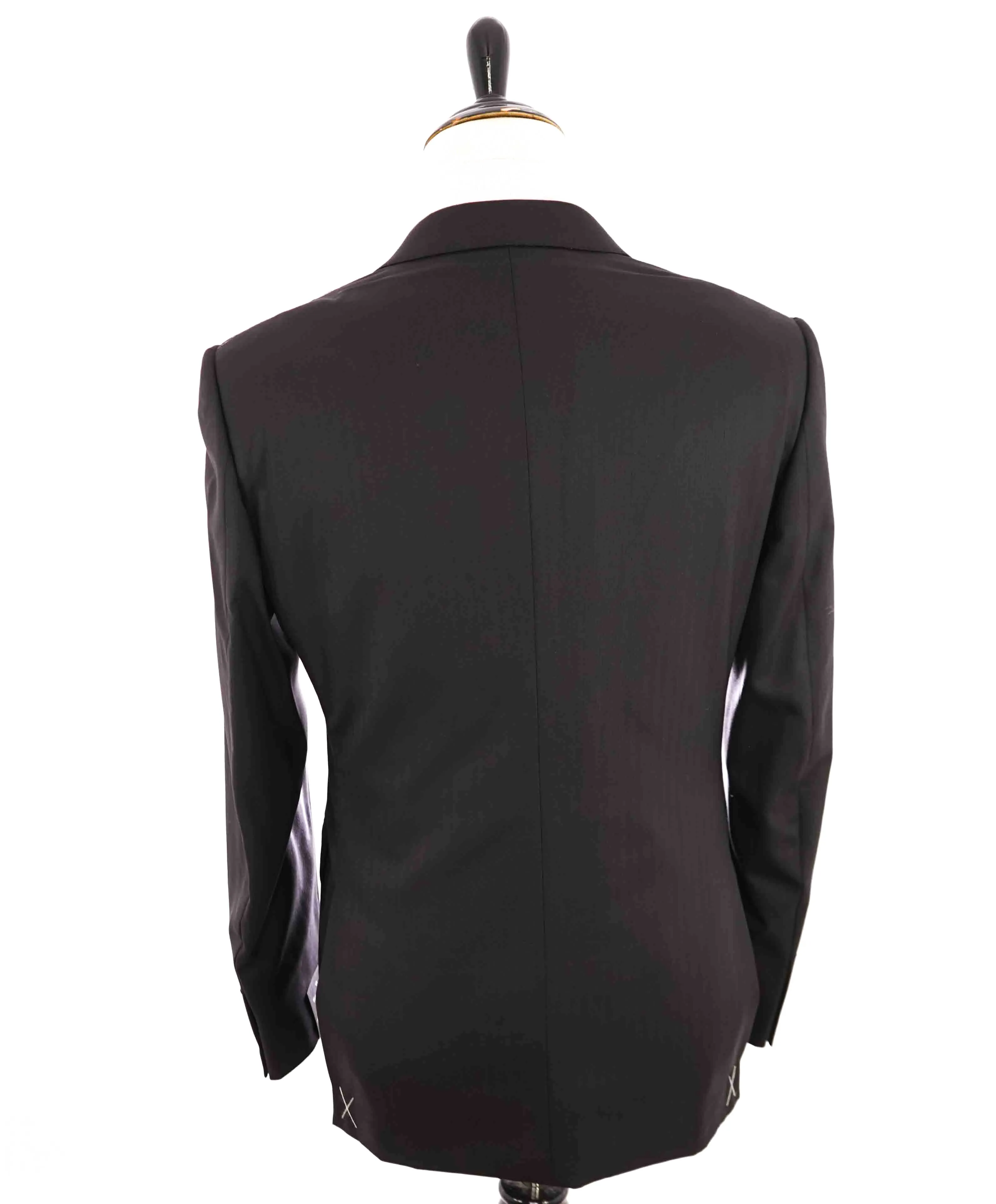 $3,990 ERMENEGILDO ZEGNA - "15 MILMIL 15" Black Textured Premium Suit - 42R