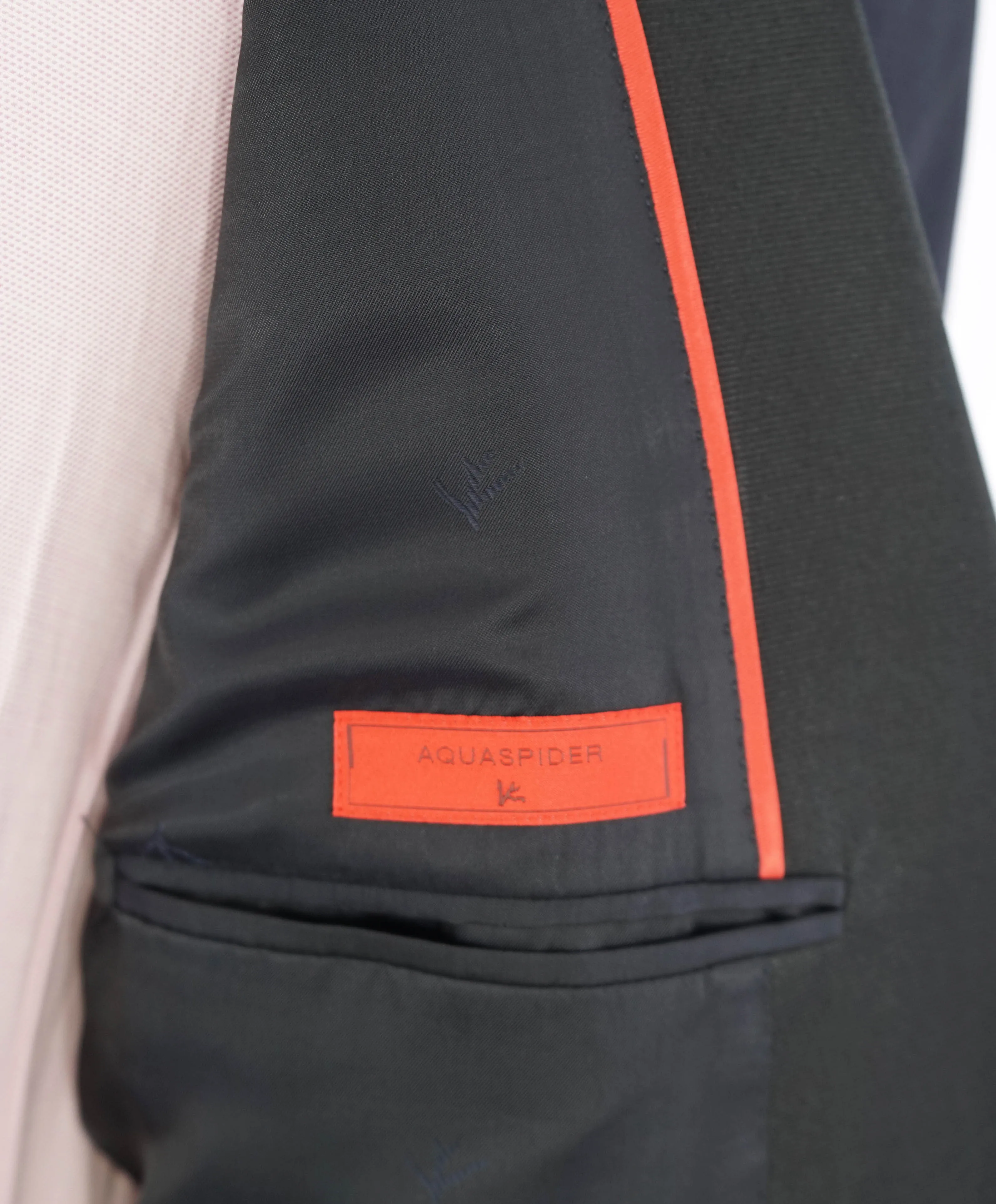 $4,595 ISAIA - "AQUASPIDER" Satin PEAK LAPEL Navy Blue Wool Tuxedo - 48R