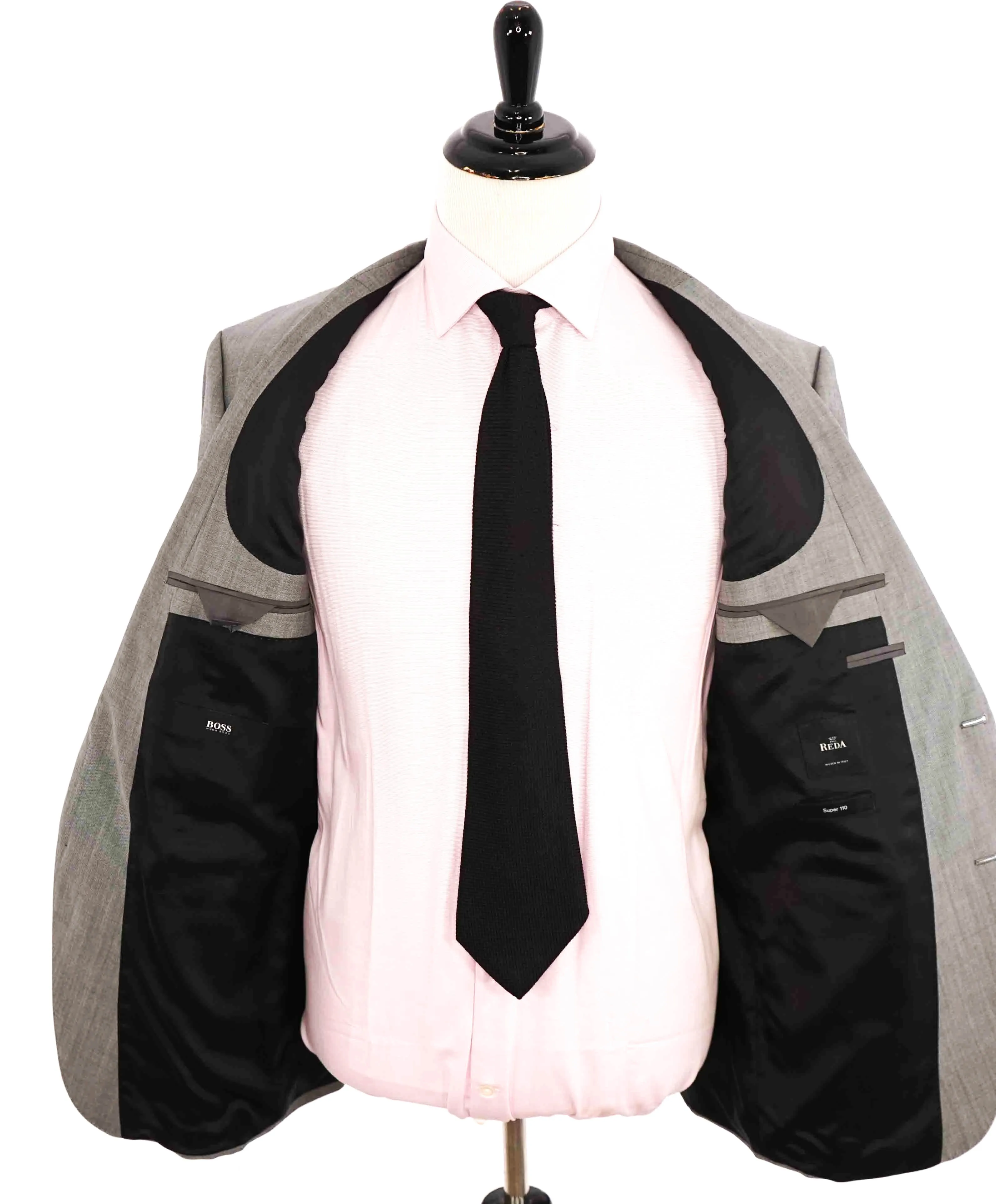 $795 HUGO BOSS - "REDA" Italian Fabric Gray Super 110's Blazer - 44R