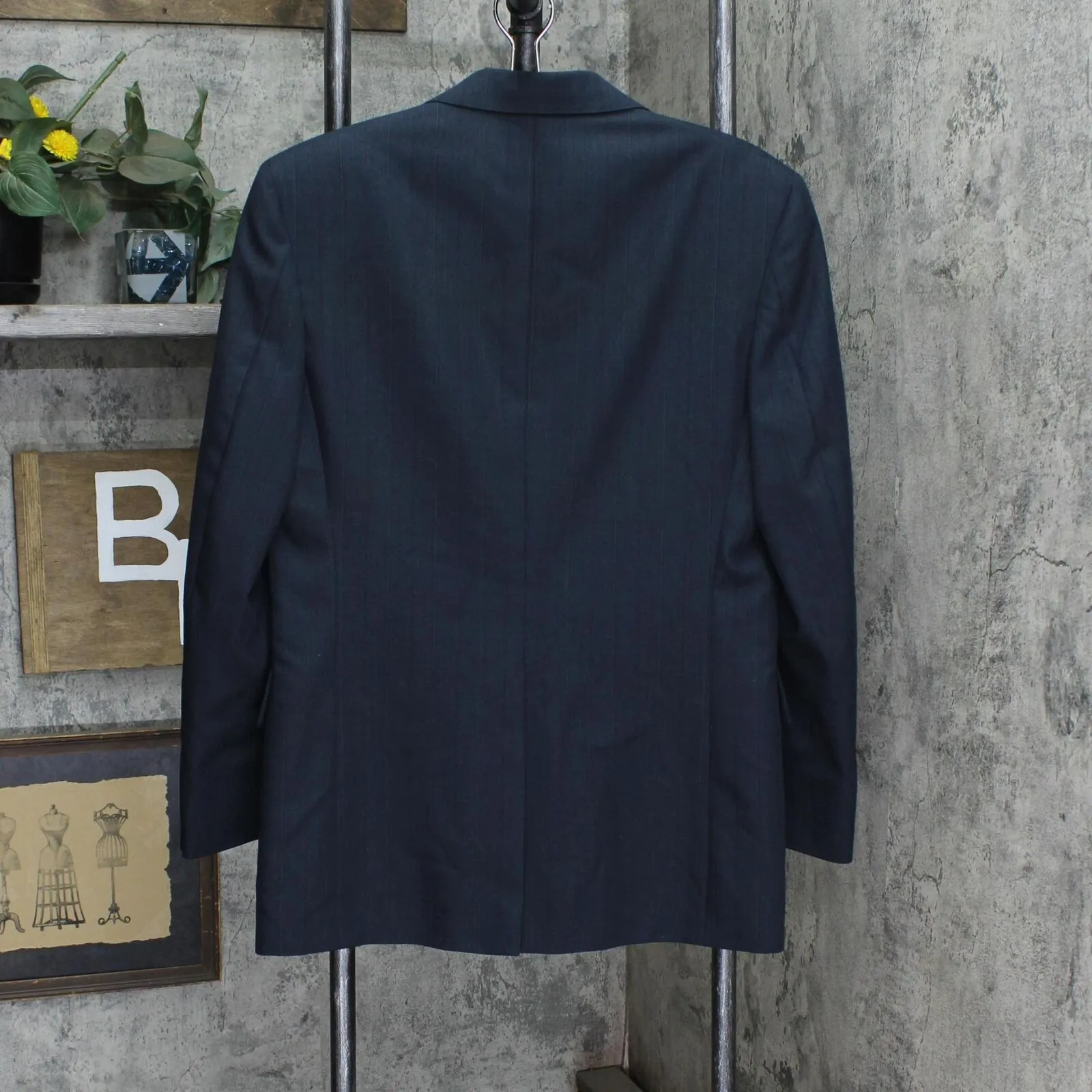 Adams Row Mens 2-Piece USA Made Suit Set 166a69277b638a Dark Blue 40R / 32x29