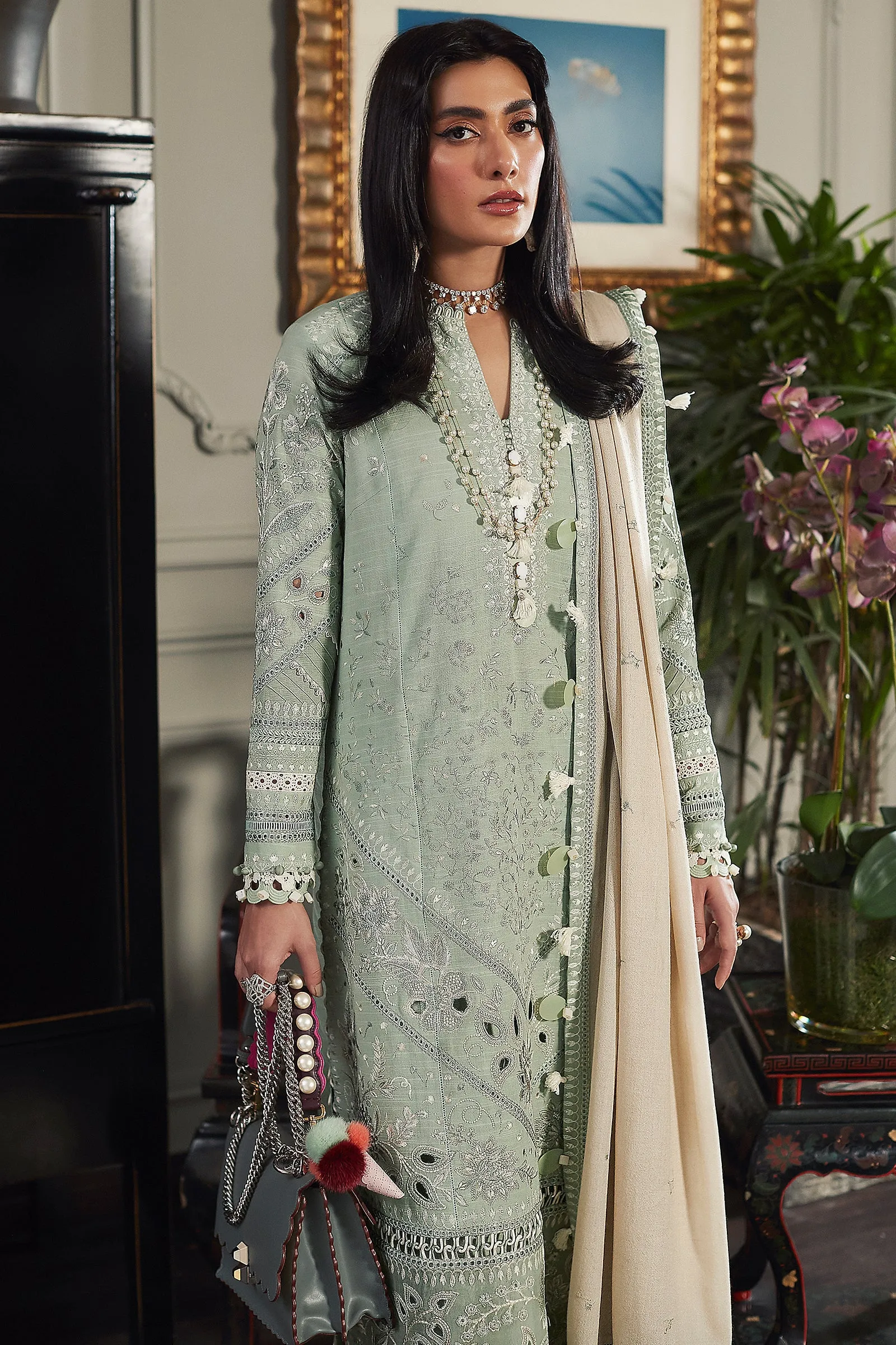 AINAZ (EW22-08) | Elan Winter Embroidered Collection | Unstitched Slub Khaddar Suits
