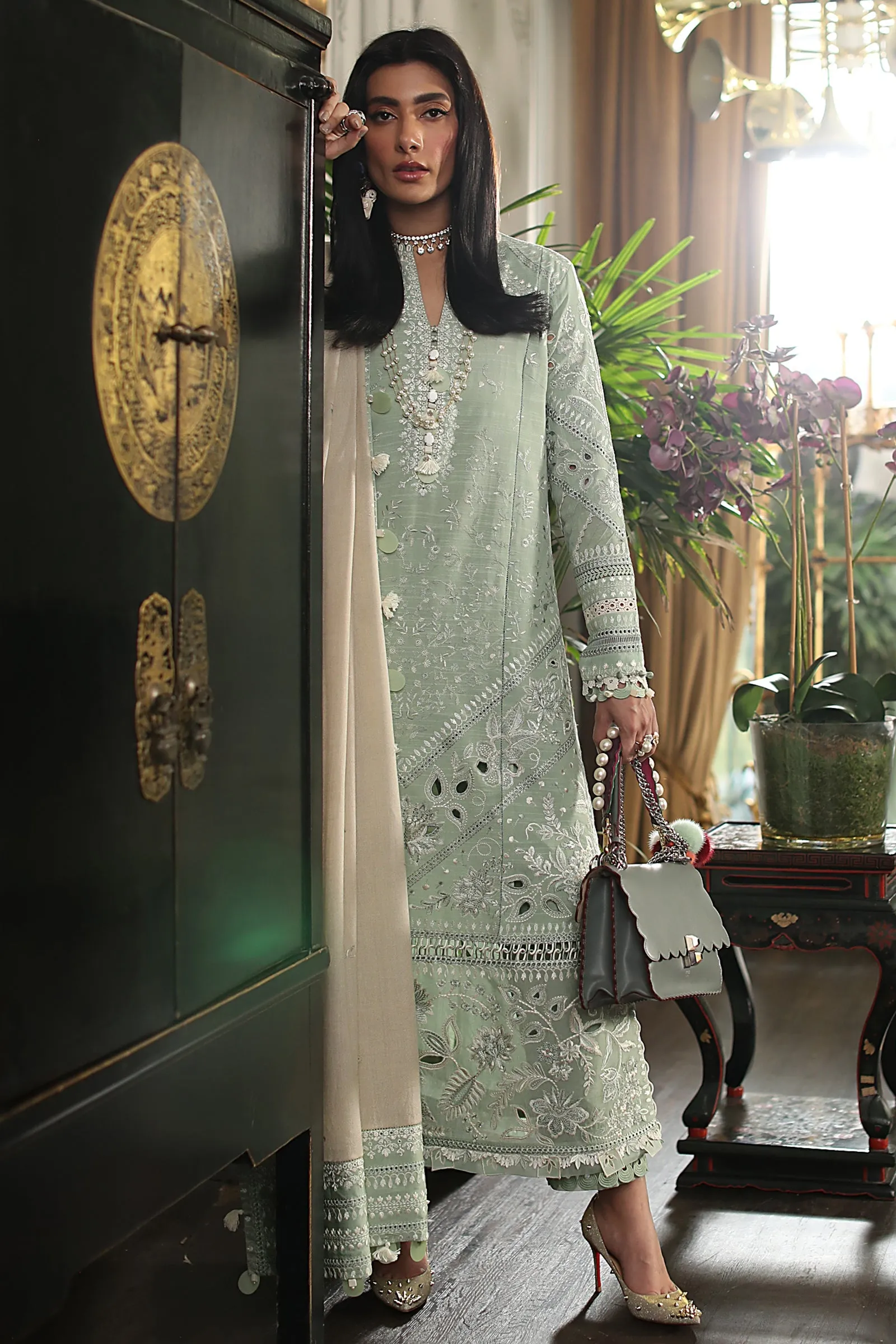 AINAZ (EW22-08) | Elan Winter Embroidered Collection | Unstitched Slub Khaddar Suits