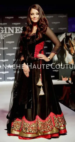 Aishwarya Rai in Black Party Wear Lehenga Online