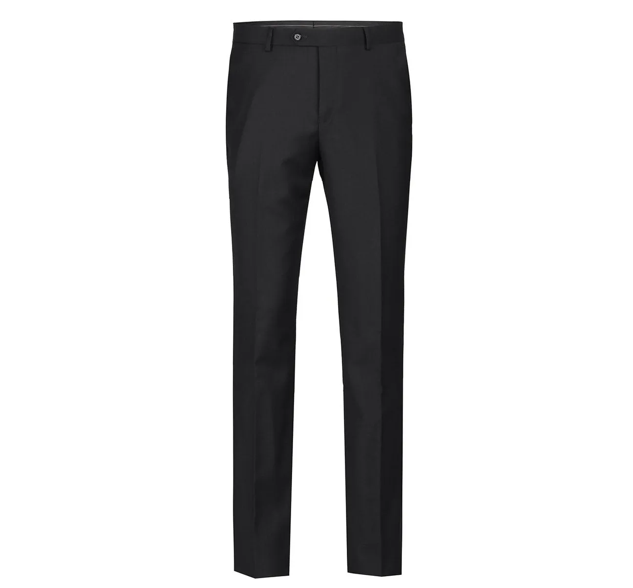 Alessandro Vitello by Renoir Black 2-Piece Classic Fit Notch Lapel Wool Suit 508-1