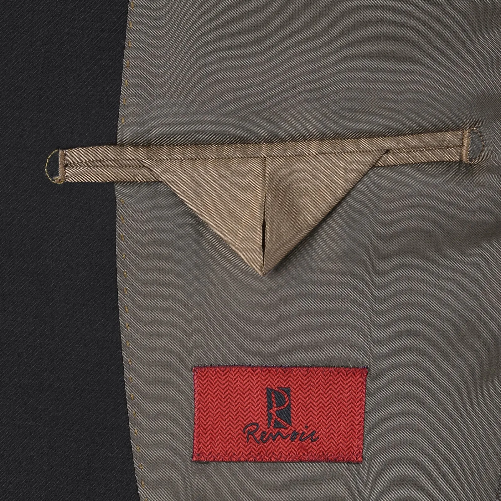 Alessandro Vitello by Renoir Black 2-Piece Classic Fit Notch Lapel Wool Suit 508-1