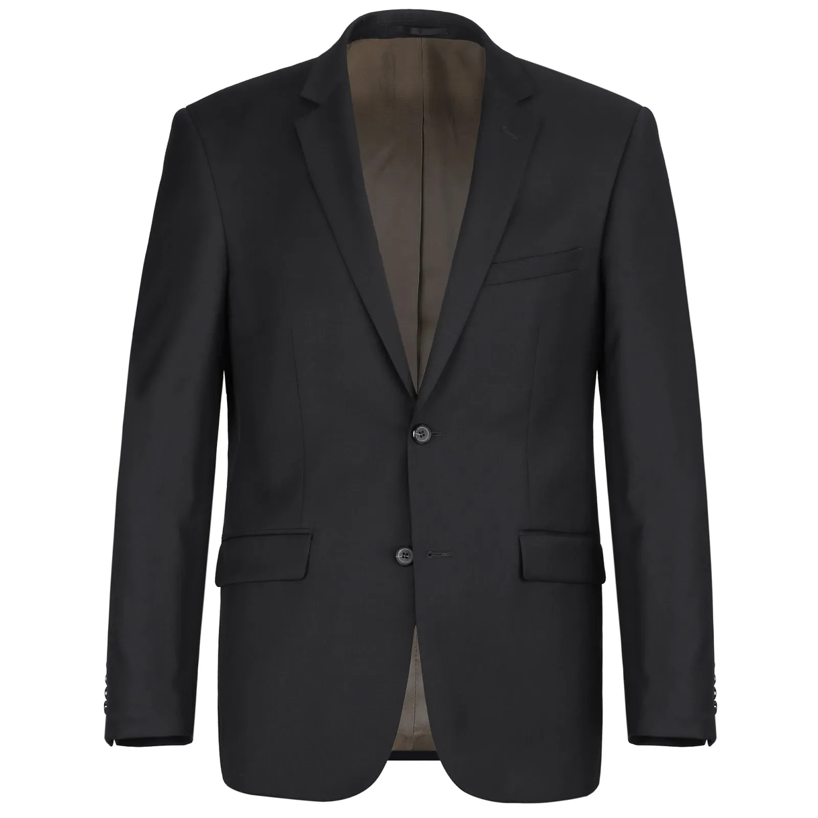 Alessandro Vitello by Renoir Black 2-Piece Slim Fit Notch Lapel Wool Suit 508-1