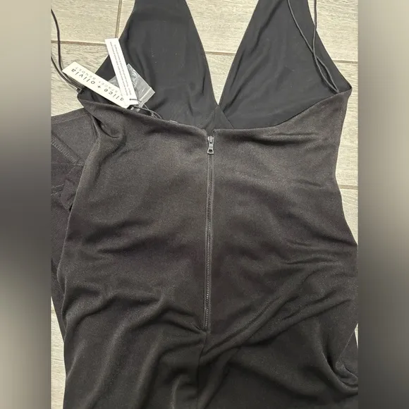 Alex   Olivia Marx Draped Halter Dress Black Size 6