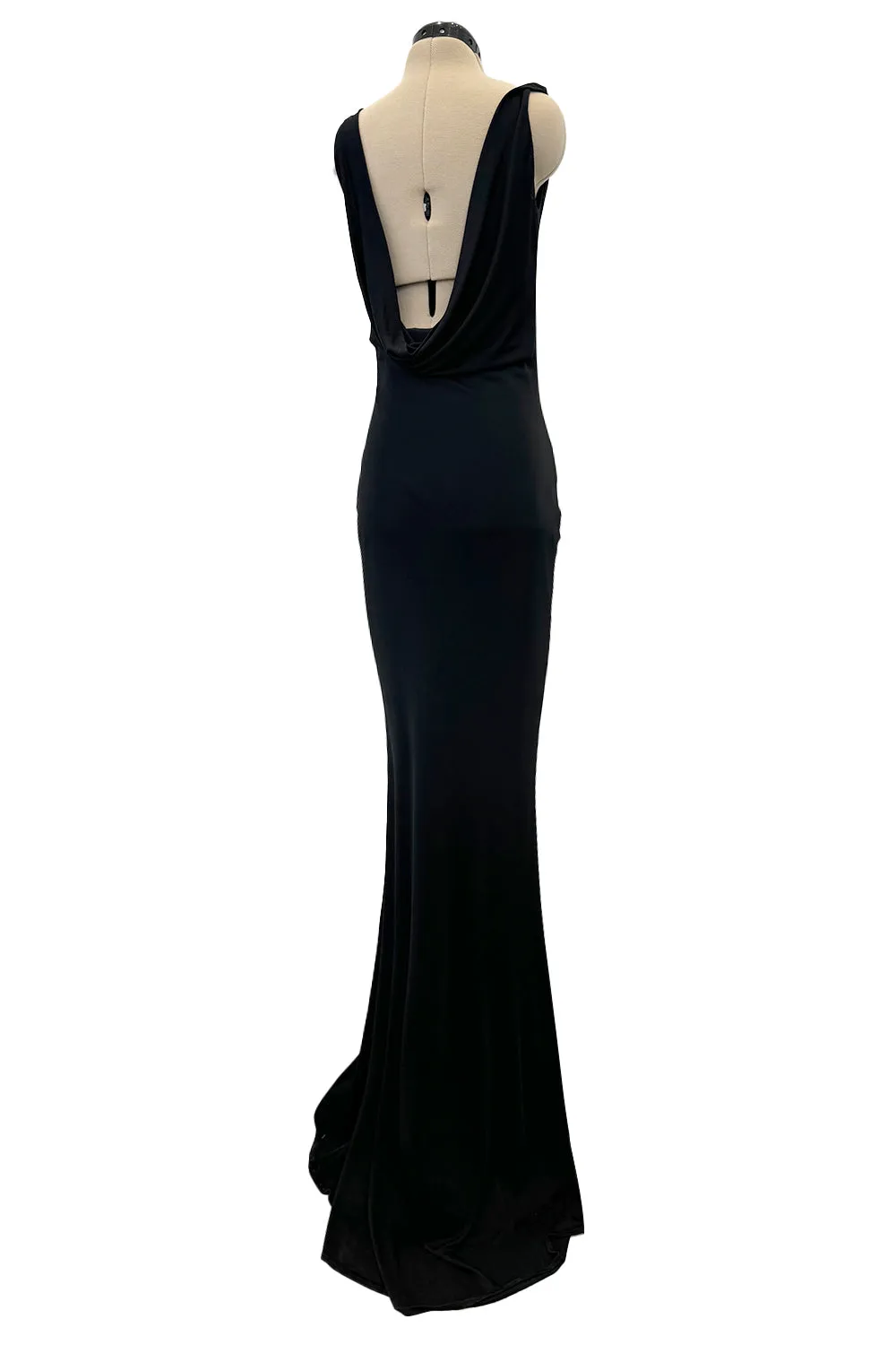 Alexander McQueen 2007 Bias Cut Silk Backless Draped Dress