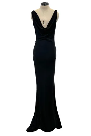 Alexander McQueen 2007 Bias Cut Silk Backless Draped Dress
