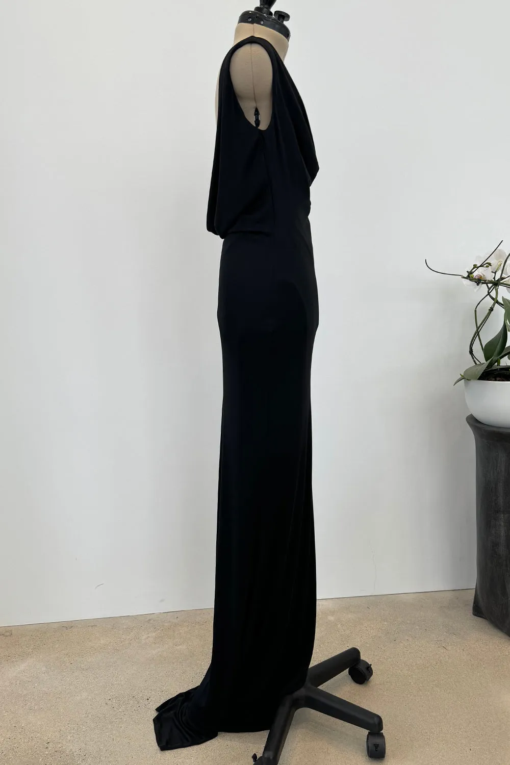 Alexander McQueen 2007 Bias Cut Silk Backless Draped Dress