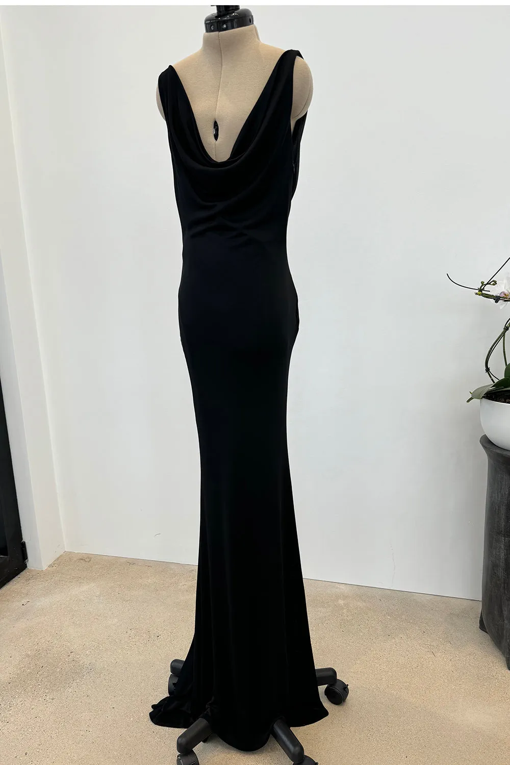 Alexander McQueen 2007 Bias Cut Silk Backless Draped Dress