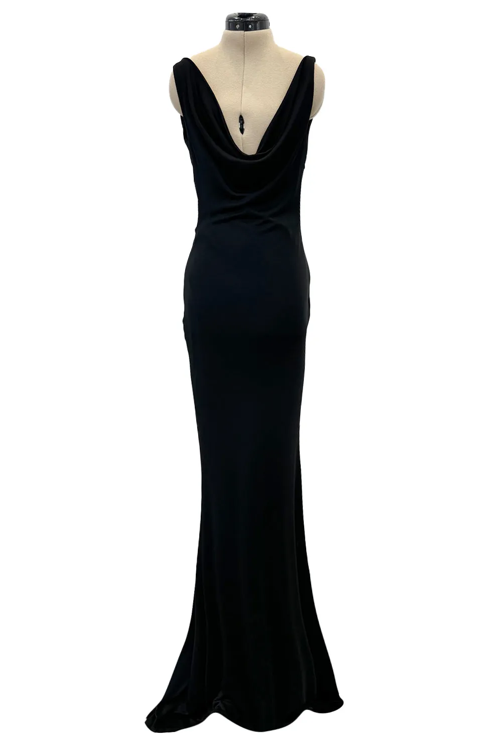 Alexander McQueen 2007 Bias Cut Silk Backless Draped Dress