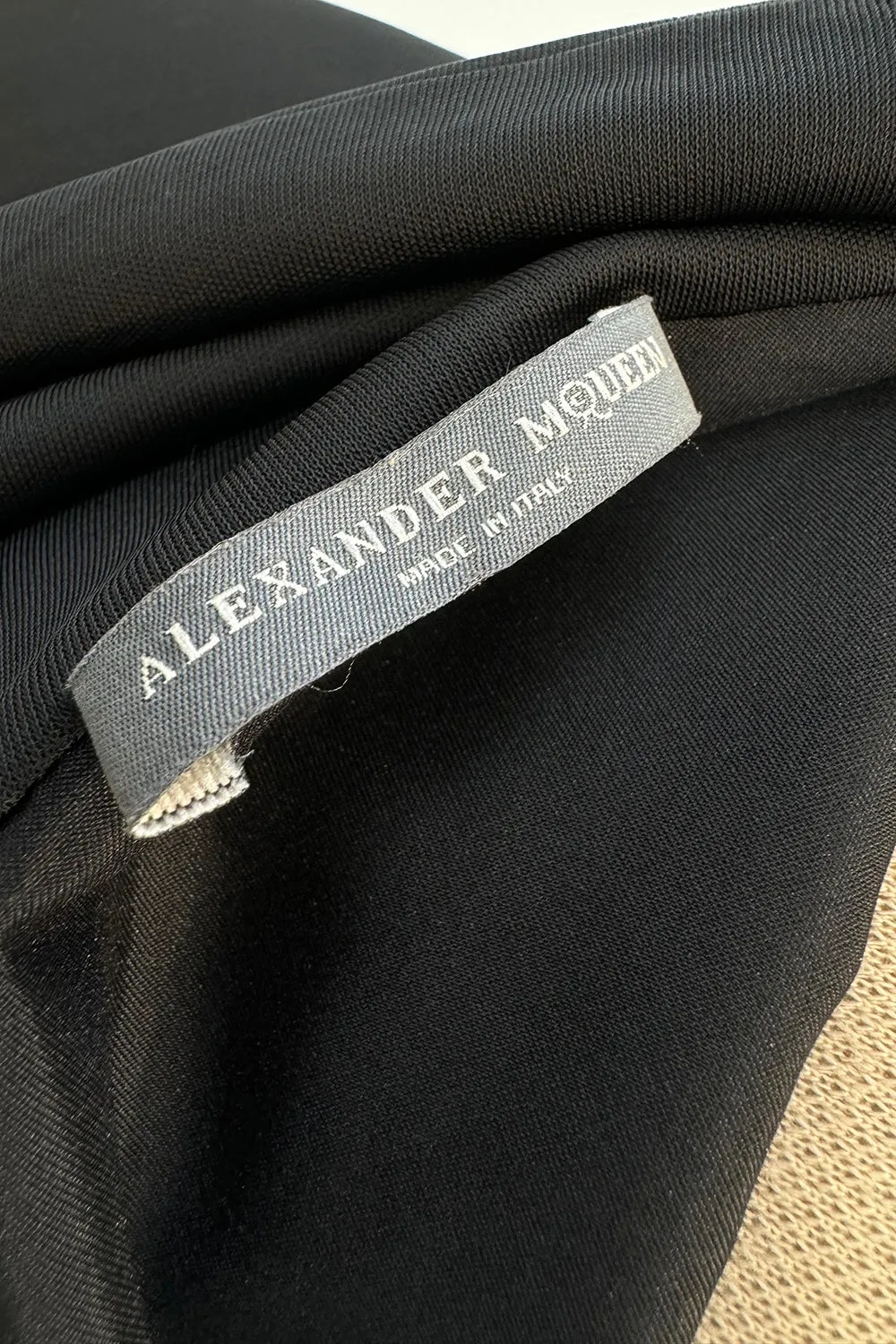 Alexander McQueen 2007 Bias Cut Silk Backless Draped Dress