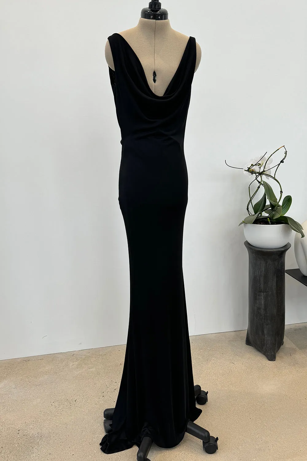 Alexander McQueen 2007 Bias Cut Silk Backless Draped Dress
