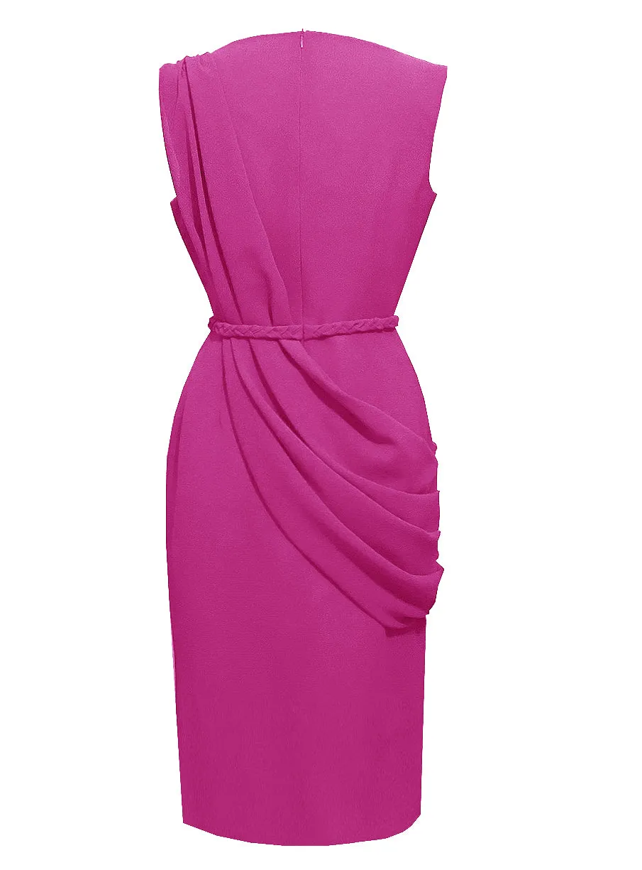 Alexandria Sleeveless Draped Cocktail Dress