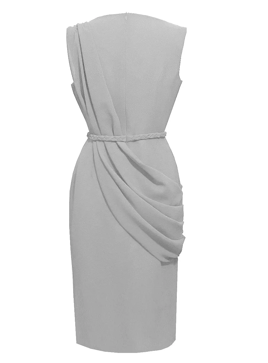 Alexandria Sleeveless Draped Cocktail Dress