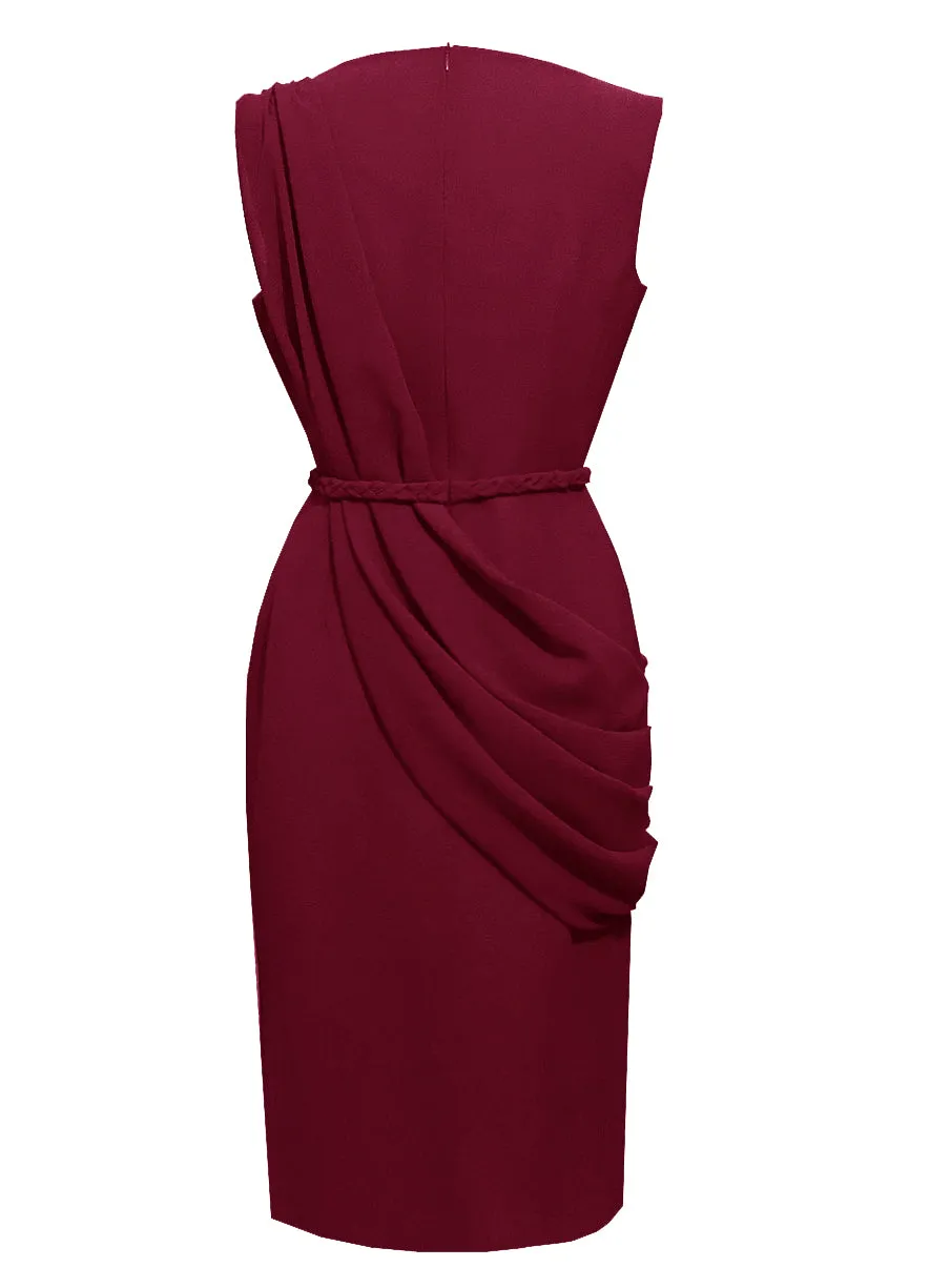 Alexandria Sleeveless Draped Cocktail Dress