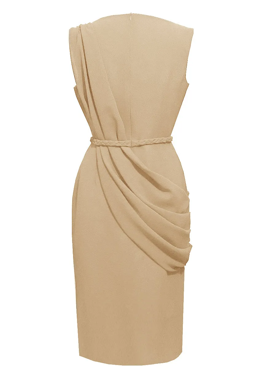 Alexandria Sleeveless Draped Cocktail Dress