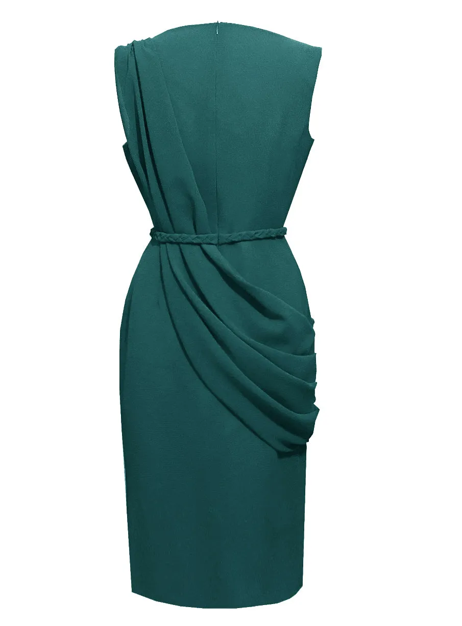 Alexandria Sleeveless Draped Cocktail Dress