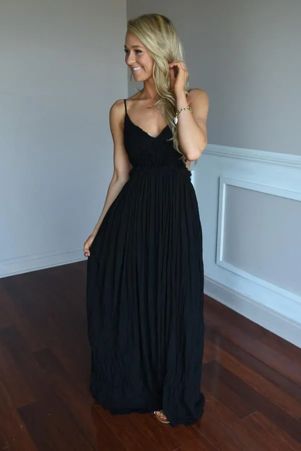All Ruffled Up Maxi Dress ~ Black