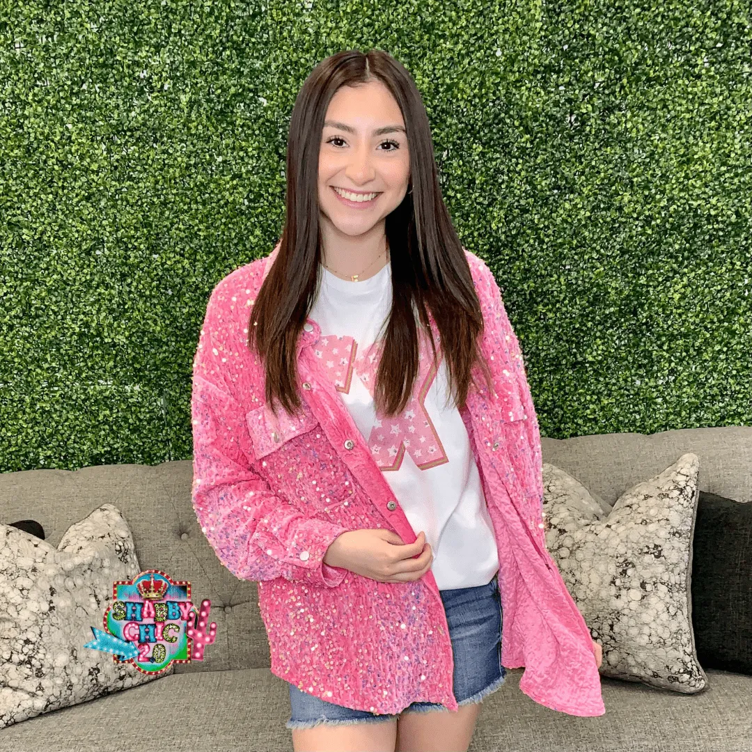 All That Glitters Top - Pink