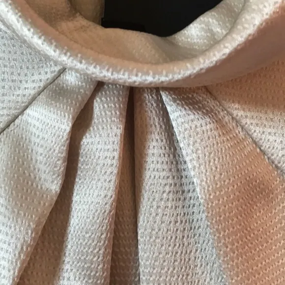 Allen Schwartz Taupe Latte Gold Cowl Dress