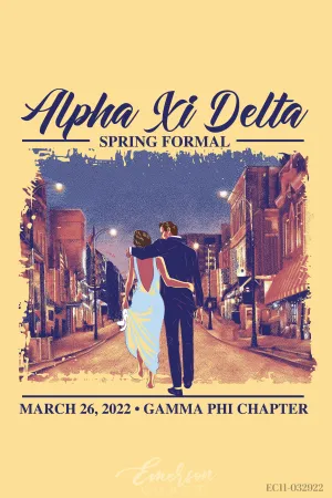 Alpha Xi Delta East Carolina University Formal T-shirt