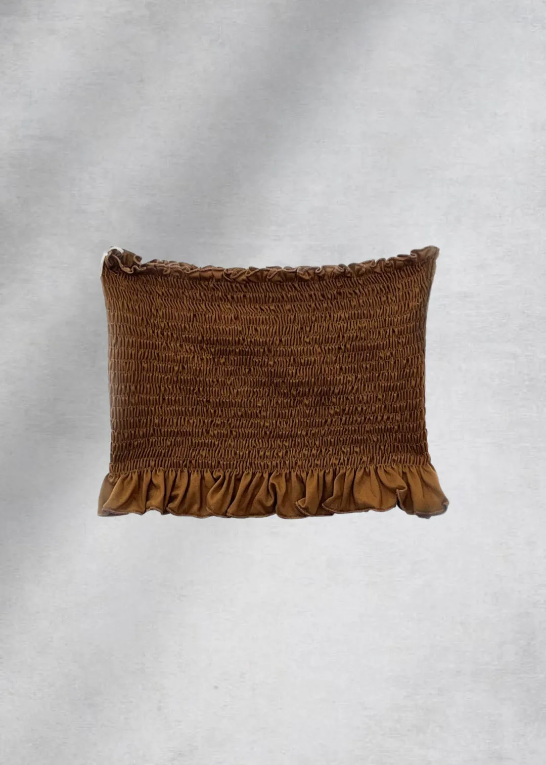 Amalia Smocked Tube Top - Brown