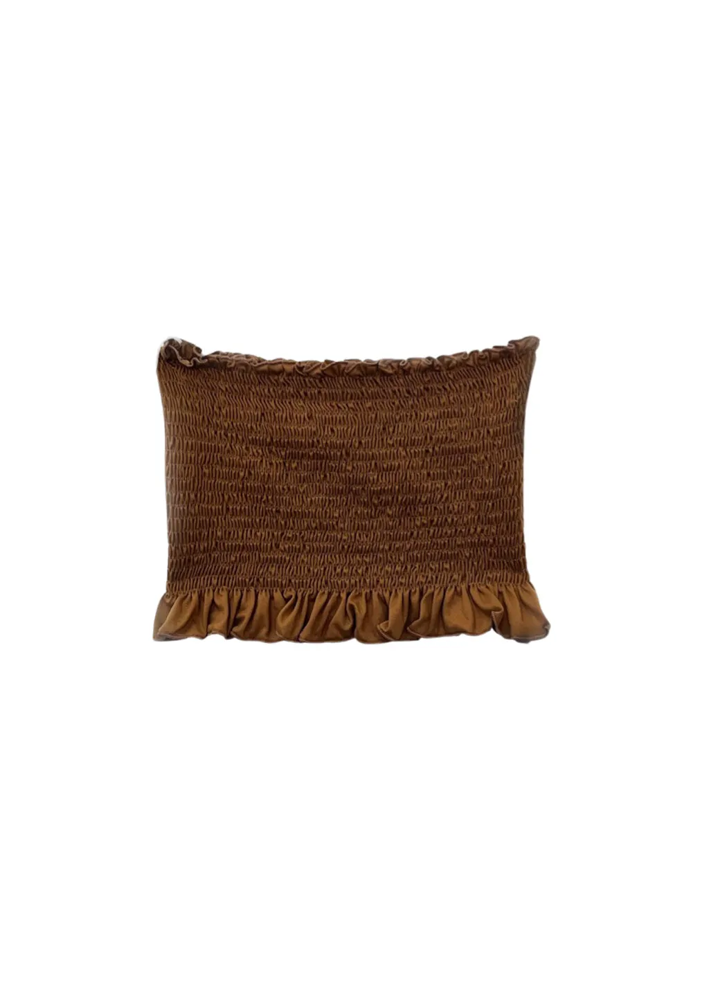 Amalia Smocked Tube Top - Brown