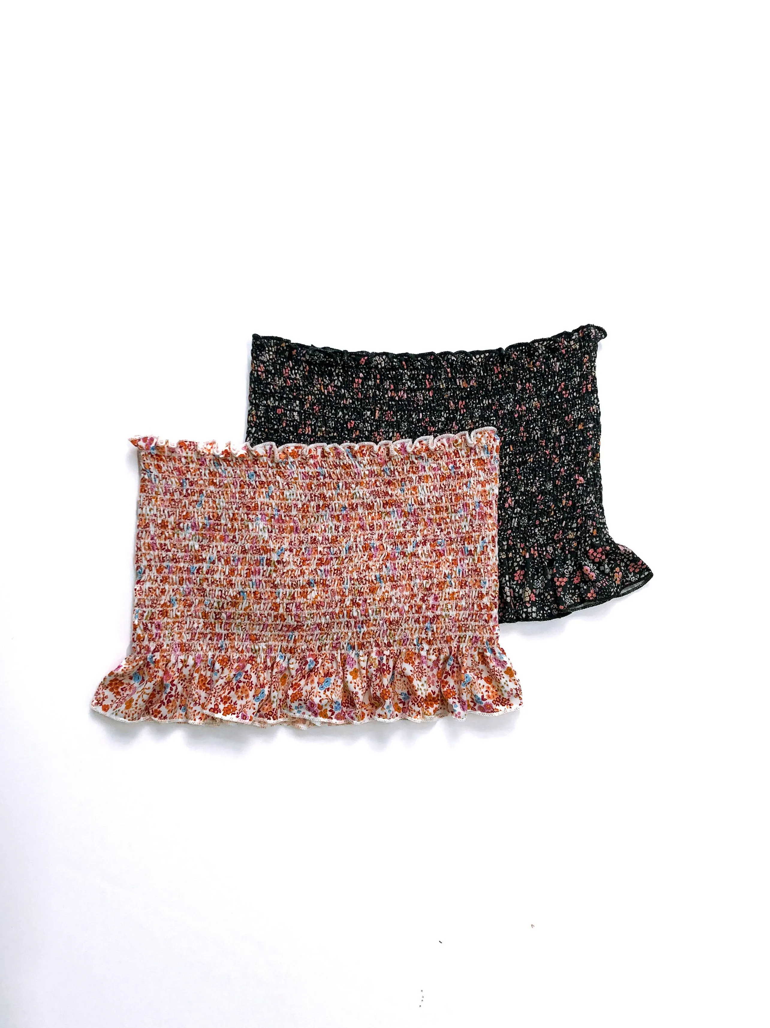 Amalia Smocked Tube Top - Pink/Black