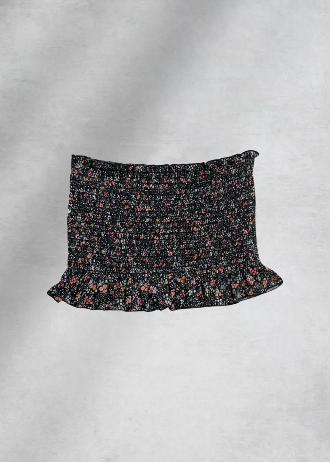 Amalia Smocked Tube Top - Pink/Black