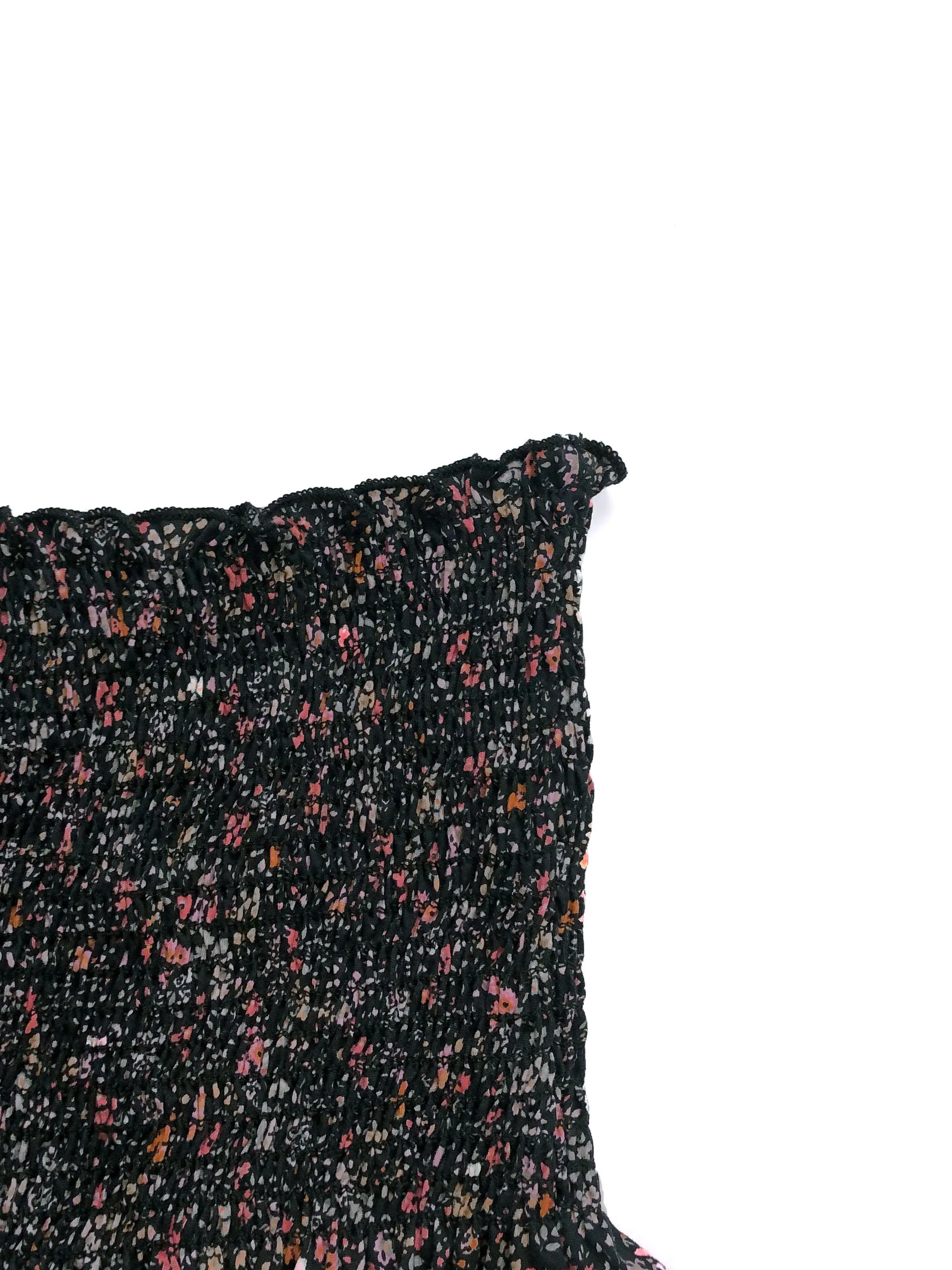 Amalia Smocked Tube Top - Pink/Black