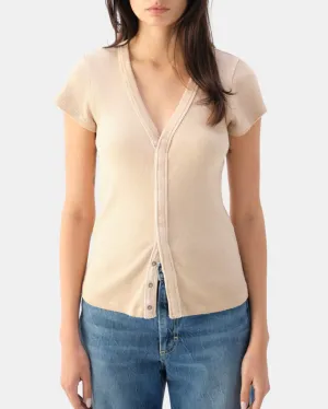 AMOUR RIB TEE IN CAMEL