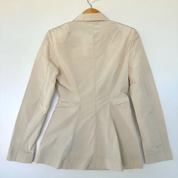 &amp; Other Stories Ivory Shimmer Organic Blazer Jacket
