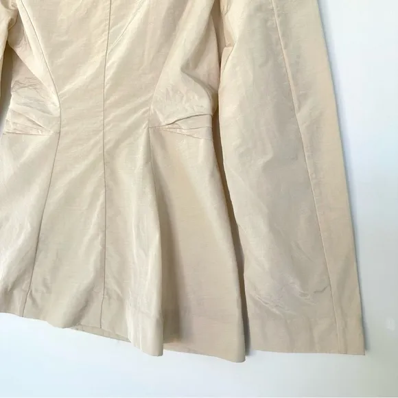 &amp; Other Stories Ivory Shimmer Organic Blazer Jacket