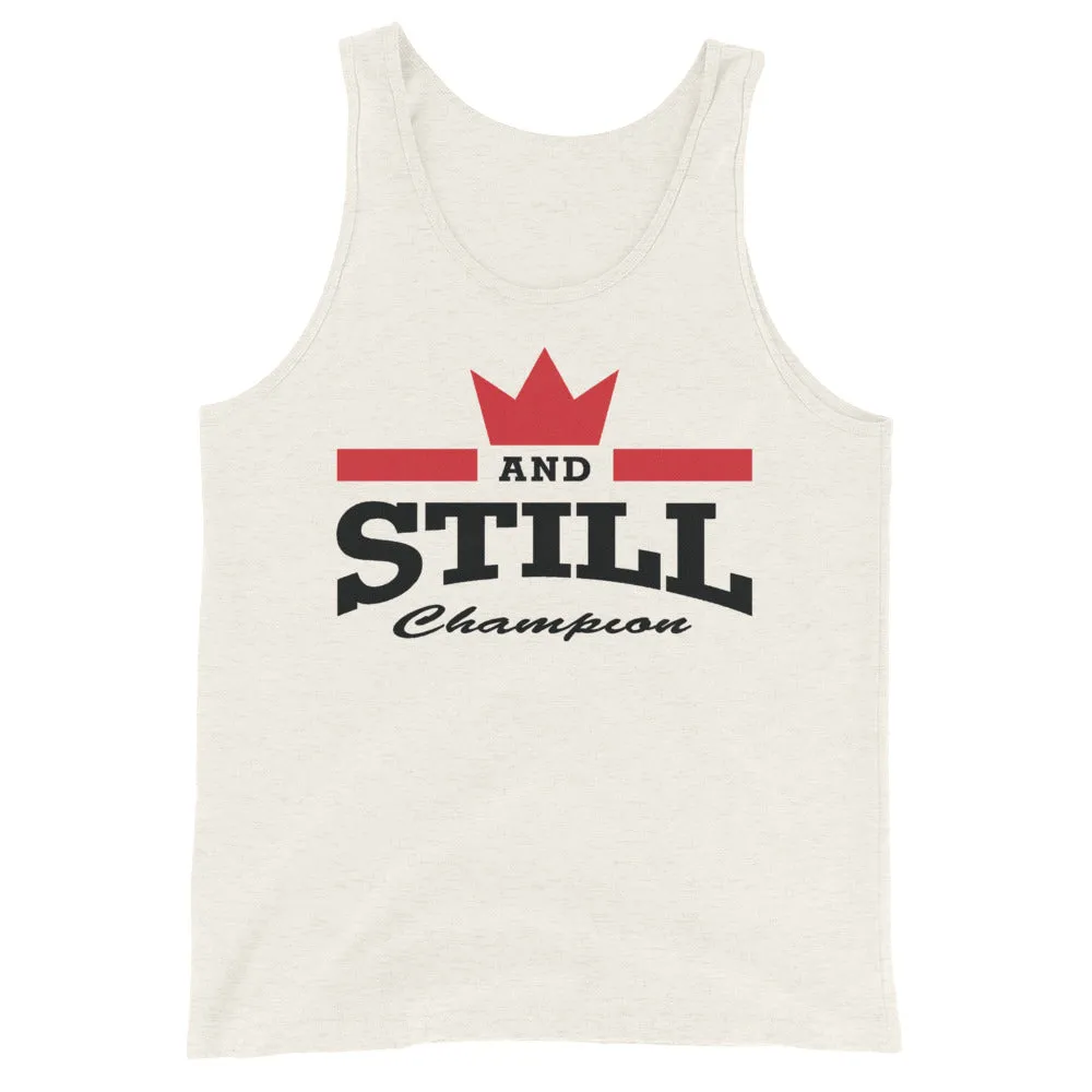 And Still Champion logo black lettering women's tank top