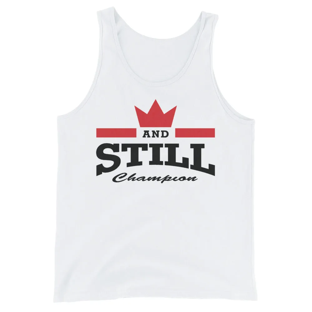 And Still Champion logo black lettering women's tank top