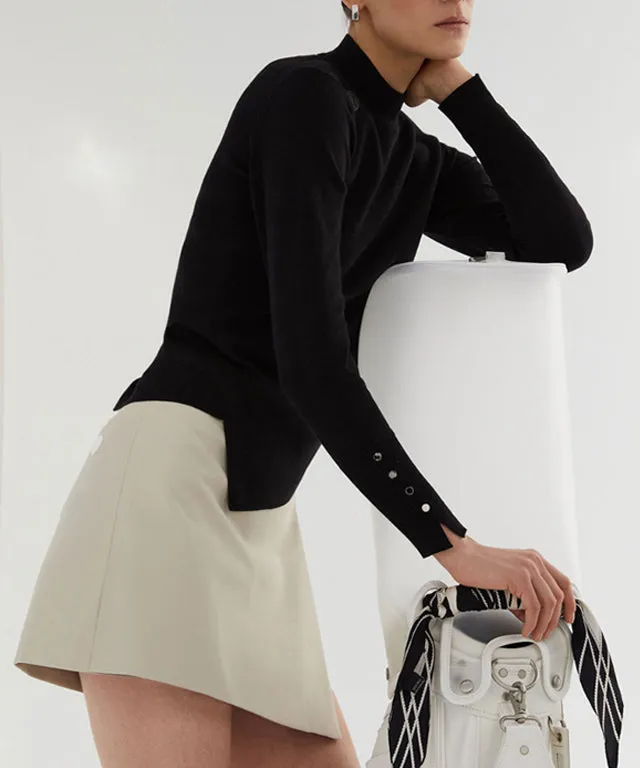 Anell Golf Classic Slim Knit Top - Black