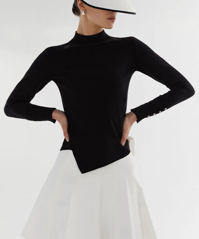 Anell Golf Classic Slim Knit Top - Black